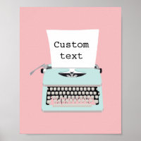 Vintage retro typewriter and paper design