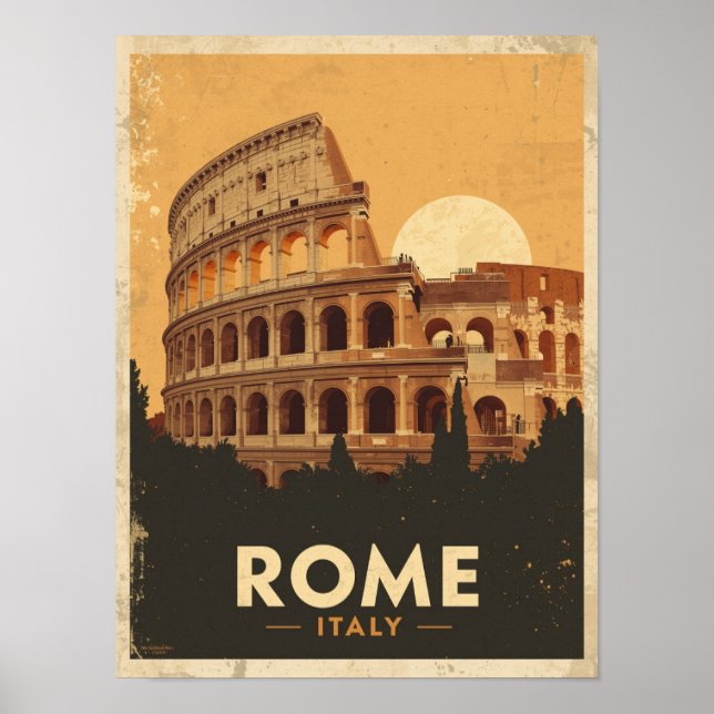 Poster Vintage Rome Travel (Devant)
