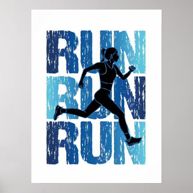 Poster Vintage Runner Girl (Devant)