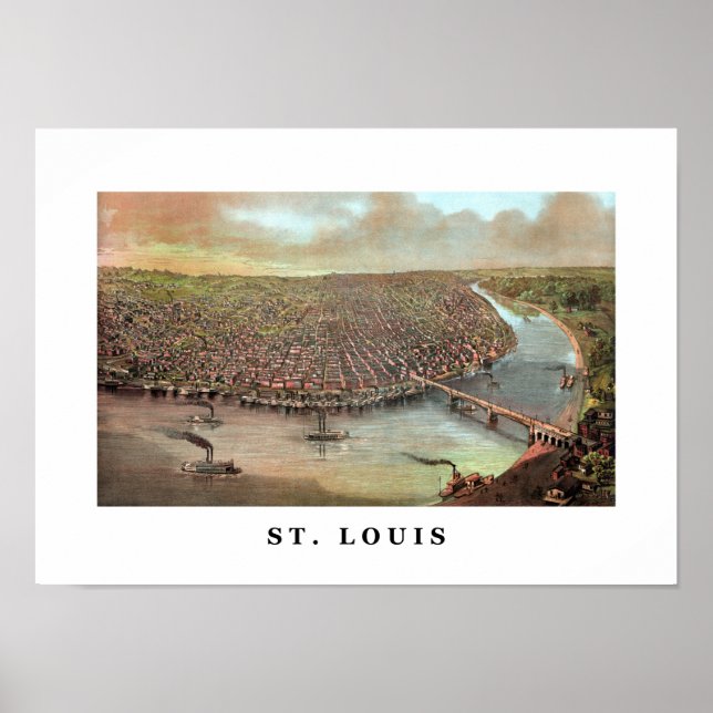 Poster Vintage Saint Louis Missouri (Devant)