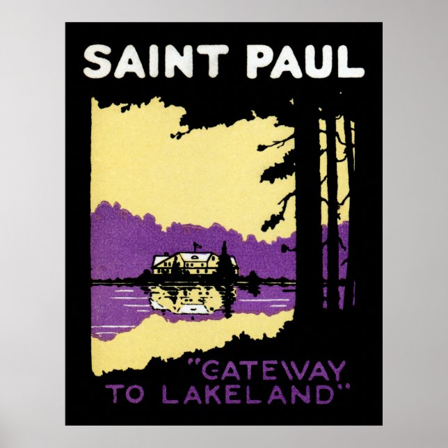 Poster Vintage Saint Paul, Minnesota (Devant)