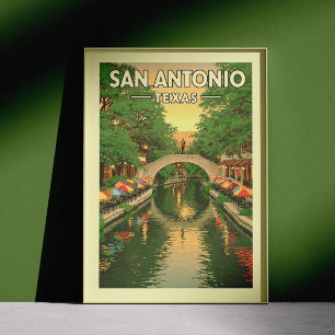 Poster Vintage San Antonio Texas