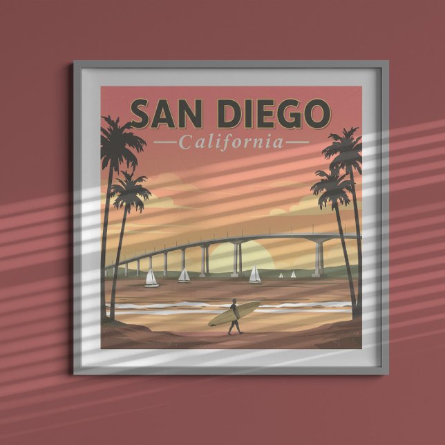 Poster Vintage San Diego (Créateur téléchargé)