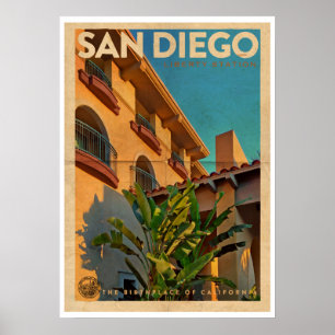 Poster vintage San Diego Travel