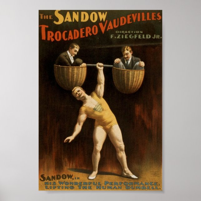 Poster vintage Sandow (Devant)