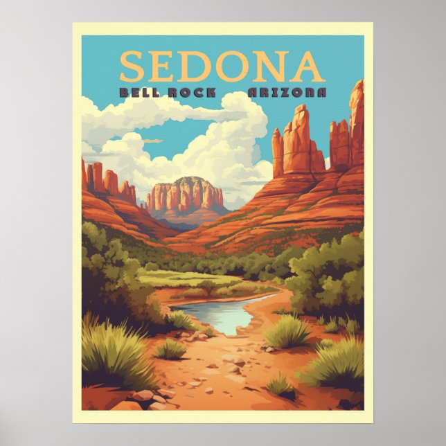 Poster Vintage Sedona Arizona Travel (Devant)
