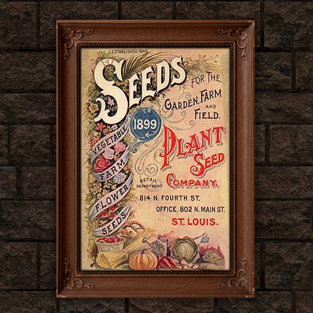 Poster Vintage Seed Company Advertising (Créateur téléchargé)