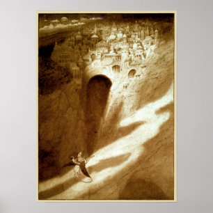 Poster Vintage Sidney Sime La ville jamais