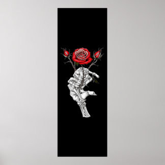 Poster Vintage Skeleton Rose Valentine
