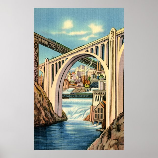 Poster vintage Spokane (Devant)