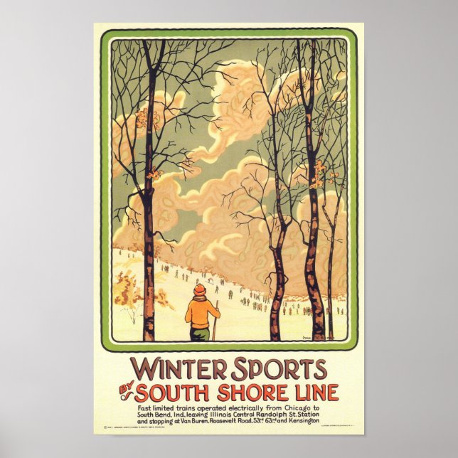 Poster vintage Sports d'hiver (Devant)