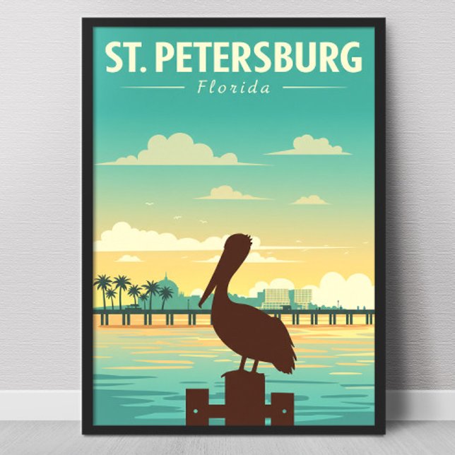 Poster Vintage St. Petersburg Florida (Créateur téléchargé)