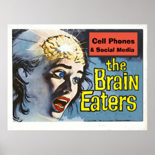 Poster Vintage Style, Brain Eater, Social Media, edit tex