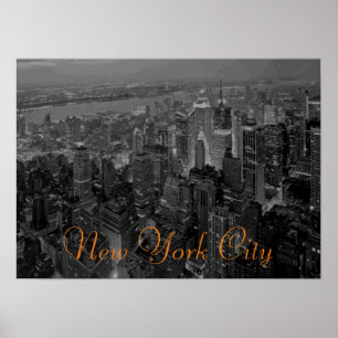 Poster vintage style New York City Script