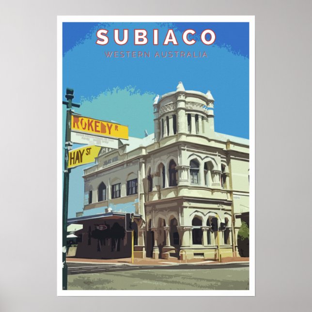 Poster vintage - Subiaco, Perth, Australie occiden (Devant)