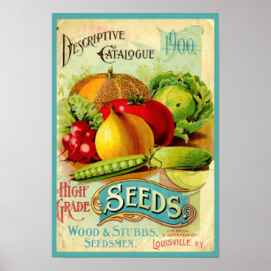 Poster vintage sur les semences
