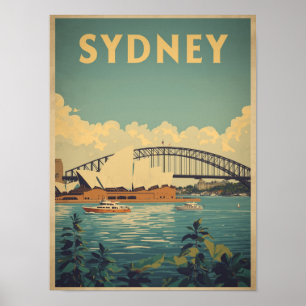 Poster Vintage Sydney Travel
