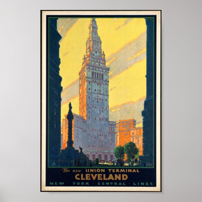 Poster vintage Terminal Cleveland Union (Devant)