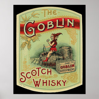Poster Vintage "The Goblin" Scotch Whiskey Étiquette