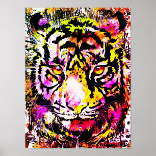 Poster vintage Tiger - Tiger Big Cats - Faune
