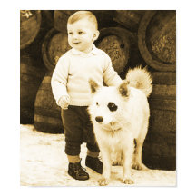 Vintage Toddler Avec Son Mutt
