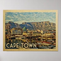 Poster Vintage Travel Poster von Kapstadt