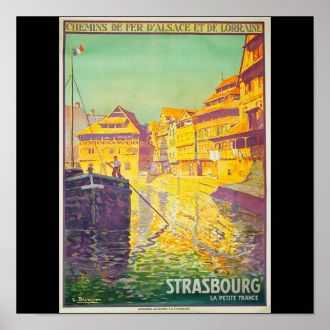 Poster Vintage Travel-Strasbourg (Vorne)
