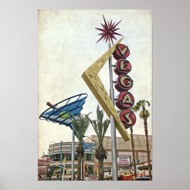 Poster vintage Vegas Neon (Devant)