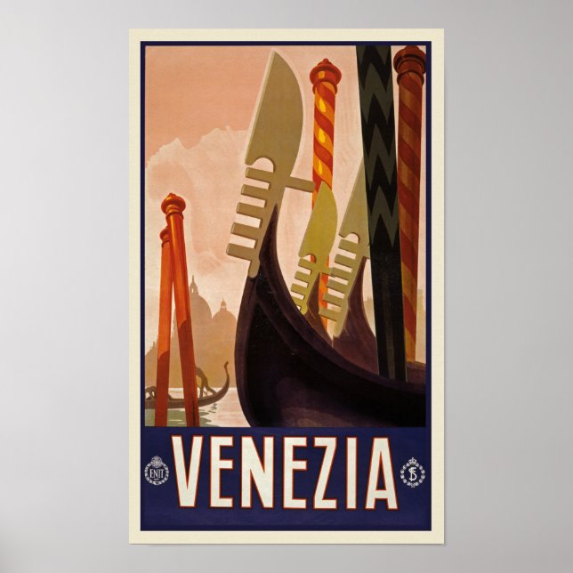 Poster vintage Venice Travel (Devant)