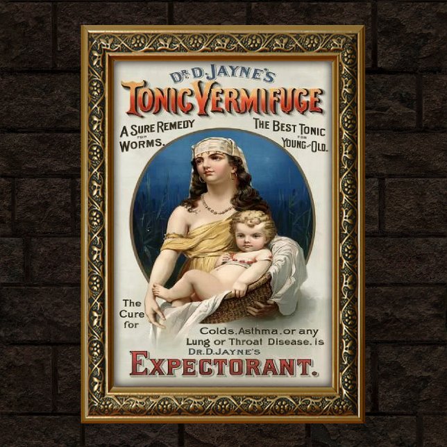 Poster Vintage Vermifuge Medicine Advertising (Créateur téléchargé)