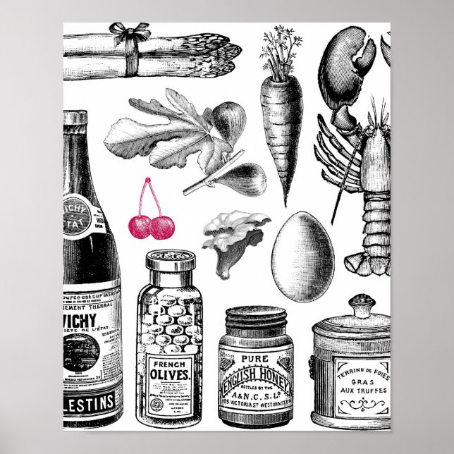 Poster Vintage Victorian Foodie (Devant)