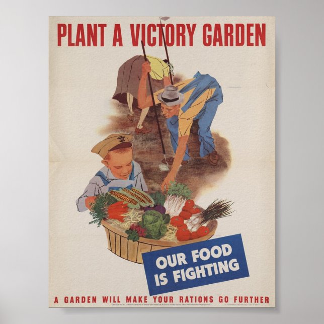 Poster vintage Victory Garden (Devant)