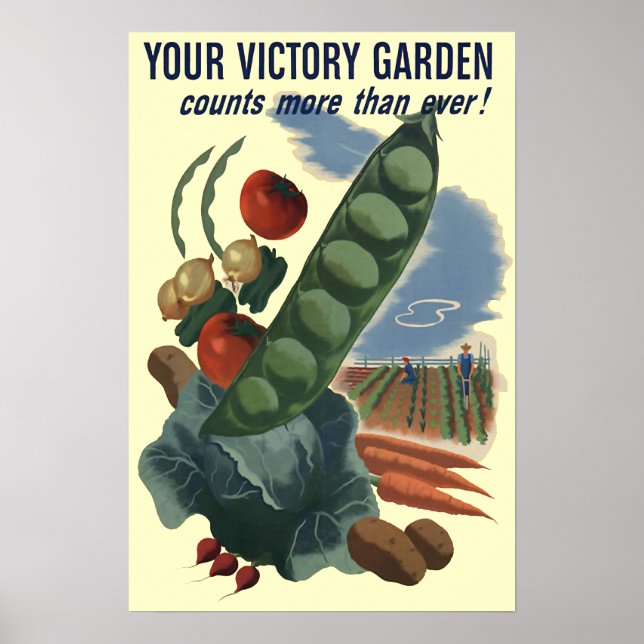 Poster vintage Victory Garden (Devant)