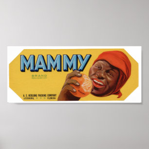 Poster Vintage Vieux Oranges Fruit Étiquettes