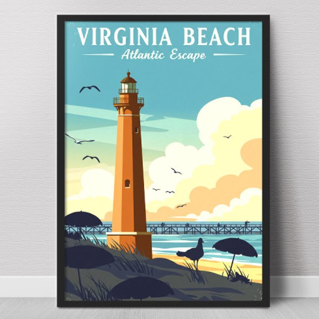 Poster Vintage Virginia Beach (Créateur téléchargé)