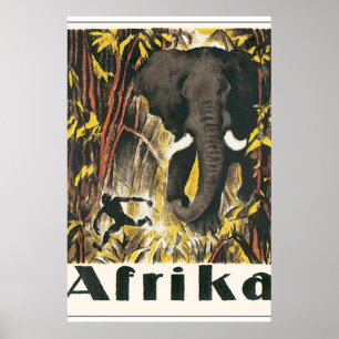Poster Vintage voyage Afrika