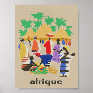 Poster Vintage voyage Afrique