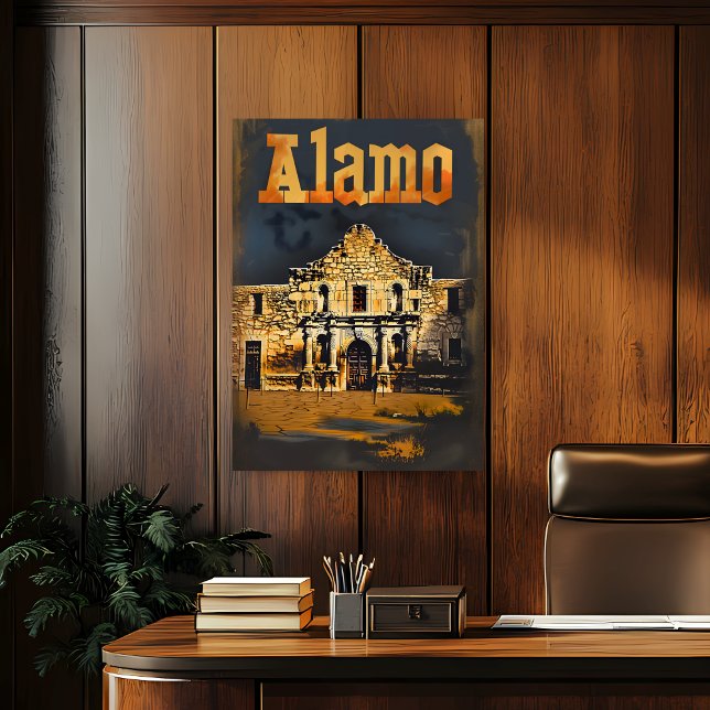 Poster Vintage voyage Alamo (Créateur téléchargé)