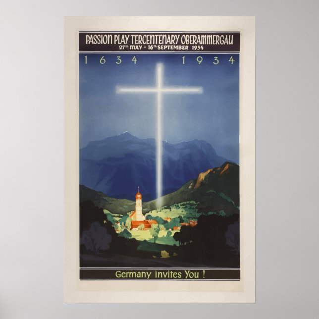 Poster Vintage voyage allemand (Devant)