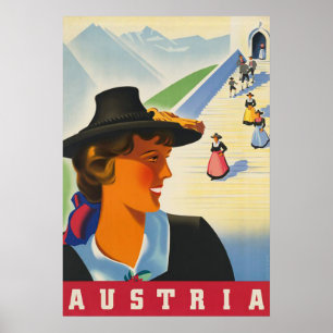 Poster Vintage voyage Autriche