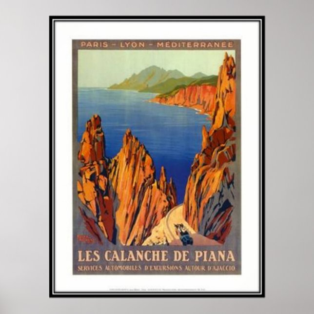 Poster Vintage voyage Corse - (Devant)