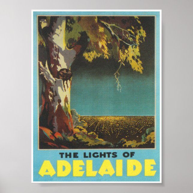 Poster Vintage voyage d'Adelaide Australie (Devant)