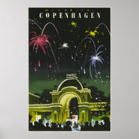 Poster Vintage voyage de Copenhague