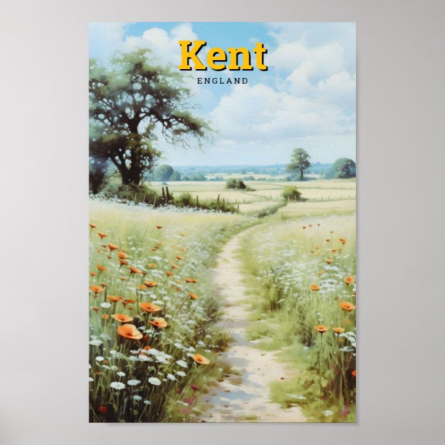 Poster Vintage voyage de Kent Angleterre (Devant)