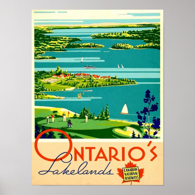 Poster Vintage voyage de l'Ontario (Devant)