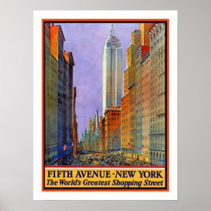 Poster Vintage voyage de New York