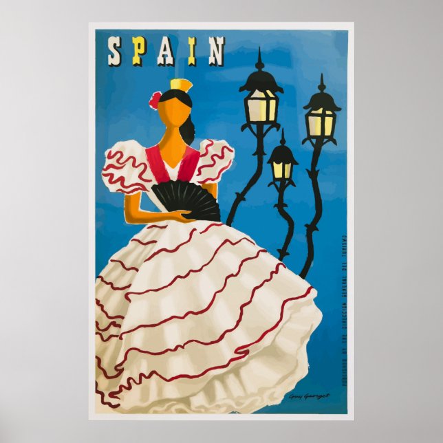 Poster Vintage voyage de Sevilla Espagne (Devant)