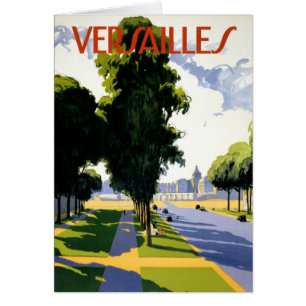 Poster Vintage voyage de Versailles restauré