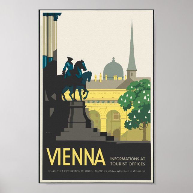 Poster Vintage voyage de Vienne (Devant)