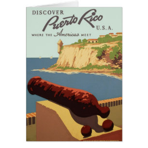 Poster Vintage voyage, Découvrez Porto Rico !